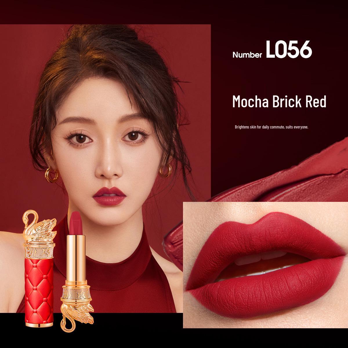 Xuan Luolan Noble Swan Velvet Matte Lipstick - Non-stick, Natural Whitening, L057