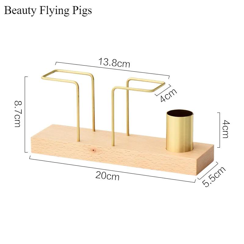 1pc Wood+metal Tissue Holder Tissue Holder Restaurant Desktop Decorations Hotel Tablecloth Rack Home Accessories Tissue Holder