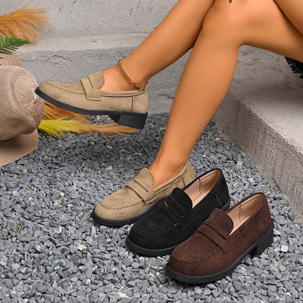 Herbst Damen Loafer Große Größe Komfort Slip-on Schuhe Damen Freizeit Flache Schuhe Retro Leichte Sneaker Damen Zapatos De Mujer