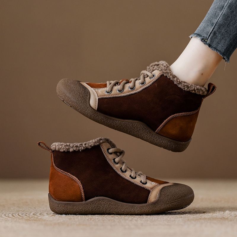Women's large size soft elastic winter warm cold padded snow boots non-slip wear outdoor leisure sports Martin cotton boots