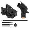 13 inch Gooseneck Microphone Stand Fit for Shure AT2020 with 2 Adapters and Cable Ties Flexible Mic Arm Heavy Duty Super Clamp