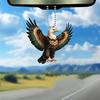 Eagle of Struggle 2D White Eagle Flat Acrylic Car Pendant, Home Decoration Pendant, Bag and Keychain Decoration, Eagle Auto Parts