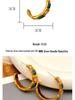 Retro European and American Malachite C-Shaped Earrings: High-End Luxury Fashion Jewelry for Women