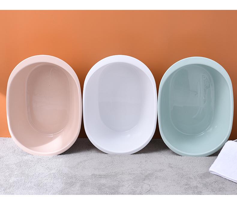Large Oval Thickened Plastic Washbasin - Baby & Children's Bath or Laundry