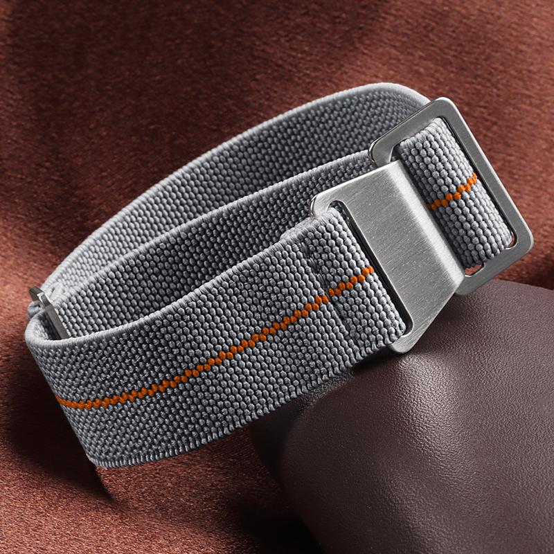 18/20/22mm Nylon Geflochtenes Uhrenarmband Elastisches Nylonarmband Französische Truppen Fallschirmtasche Universelles Handgelenkband Männer Frauen Sportarmband