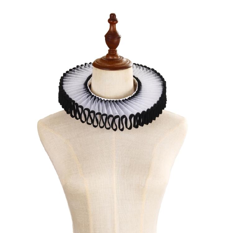 Adjustable Tie Ruffled Collar Retro For Victorian Age Costumes and Cosplay Halloween Accessory Versatile Collar