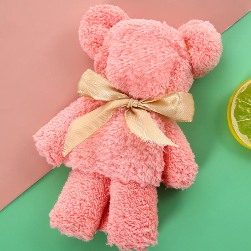 Cute Little Bear Coral Fleece Bath Towel - Soft, Absorbent, Perfect for Bridesmaid Gifts