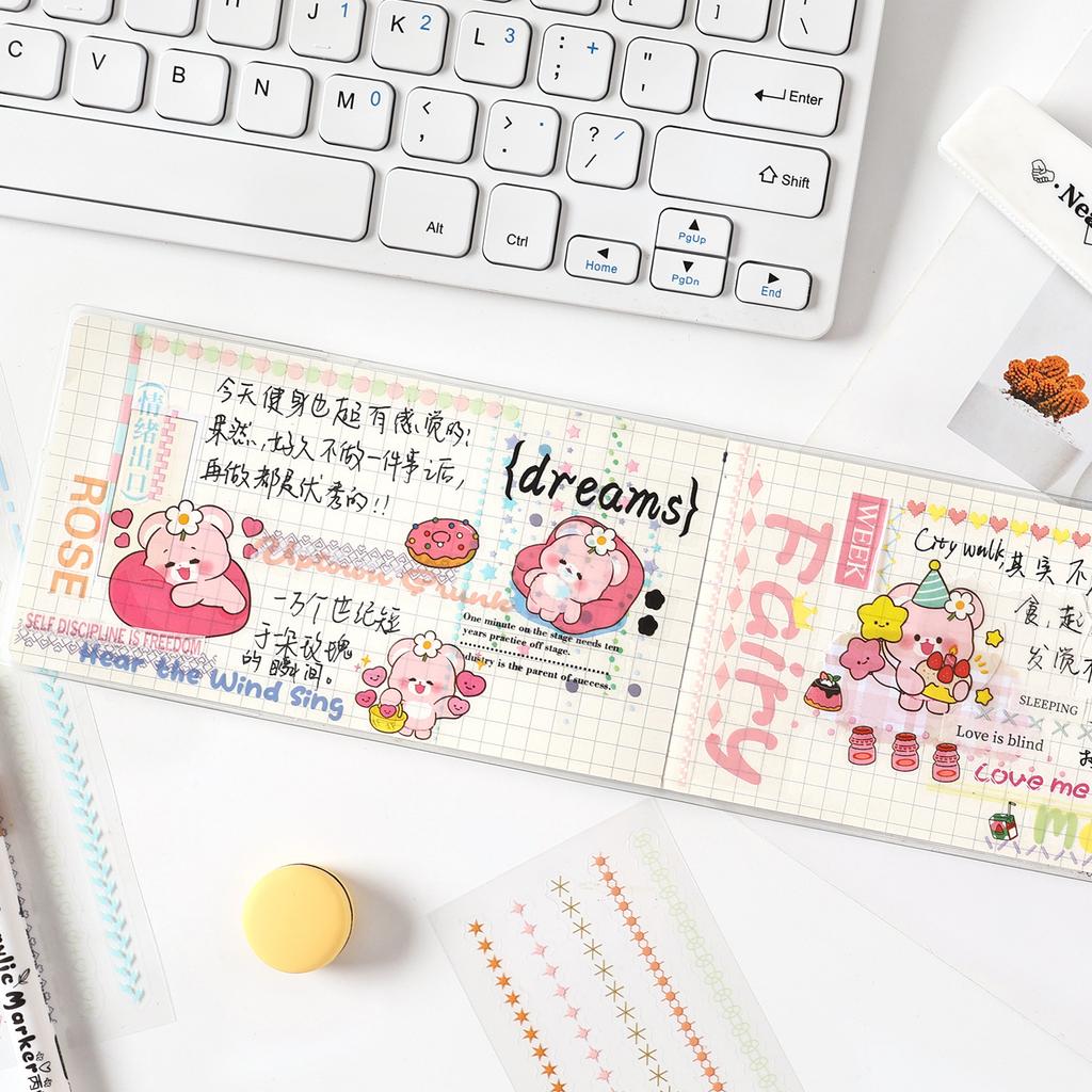 6pcs/lot Kawaii Stationery Stickers Color Card Fundamentals Diary Planner Decorative Sticker Scrapbooking Journal DIY Craft