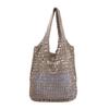 Cuco SMILEY Openwork Embroidered Basket BagA4 Size, 2513112702, Gray (012)