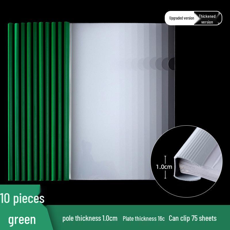 A4 Transparent Lever Arch File - Thickened PP Document Folder for Office, Resume, or Student Papers