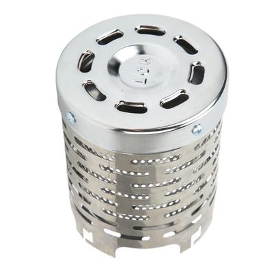 Camping Mini Heater Cover Silver Stainless Steel Camping Warming Stover Cover Safe Avoid Flame Spillage with Handle for Picnics