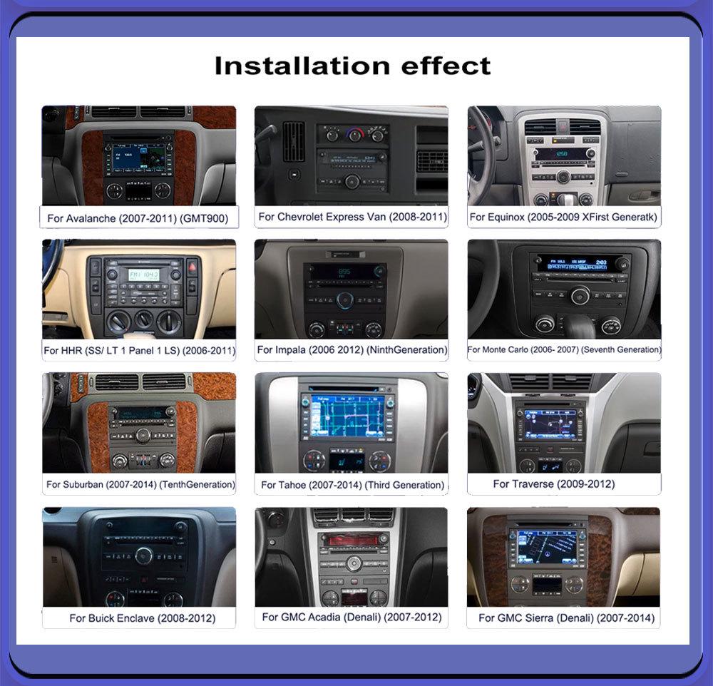 Chevrolet GMC In-Car Navigation Android GPS HD Reverse Camera & CarPlay Player
