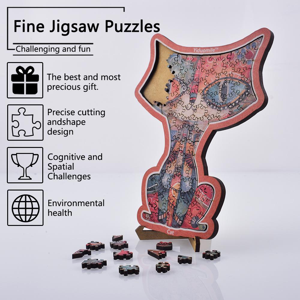 Декоративная деревянная головоломка MAO Cat Trend Retro — фото 5