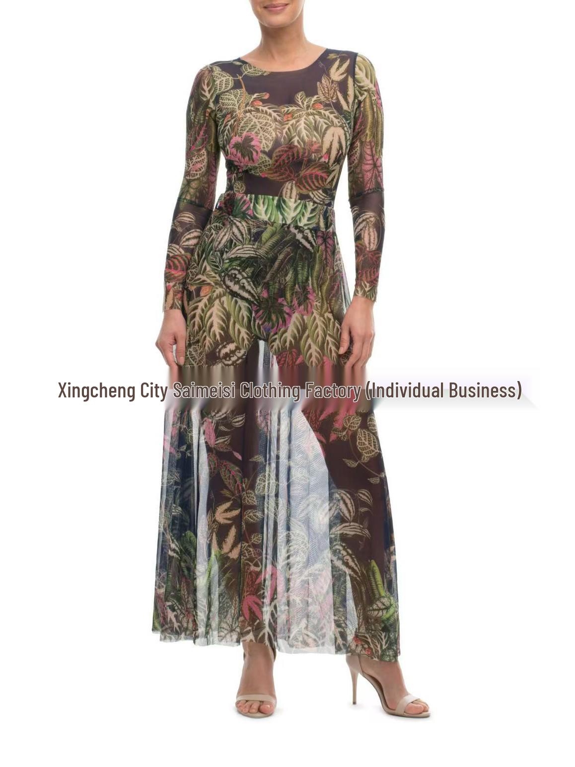 Russian One-Piece Swimsuit with Mesh Long Skirt and Sun Protection for Women XXL стиль 1