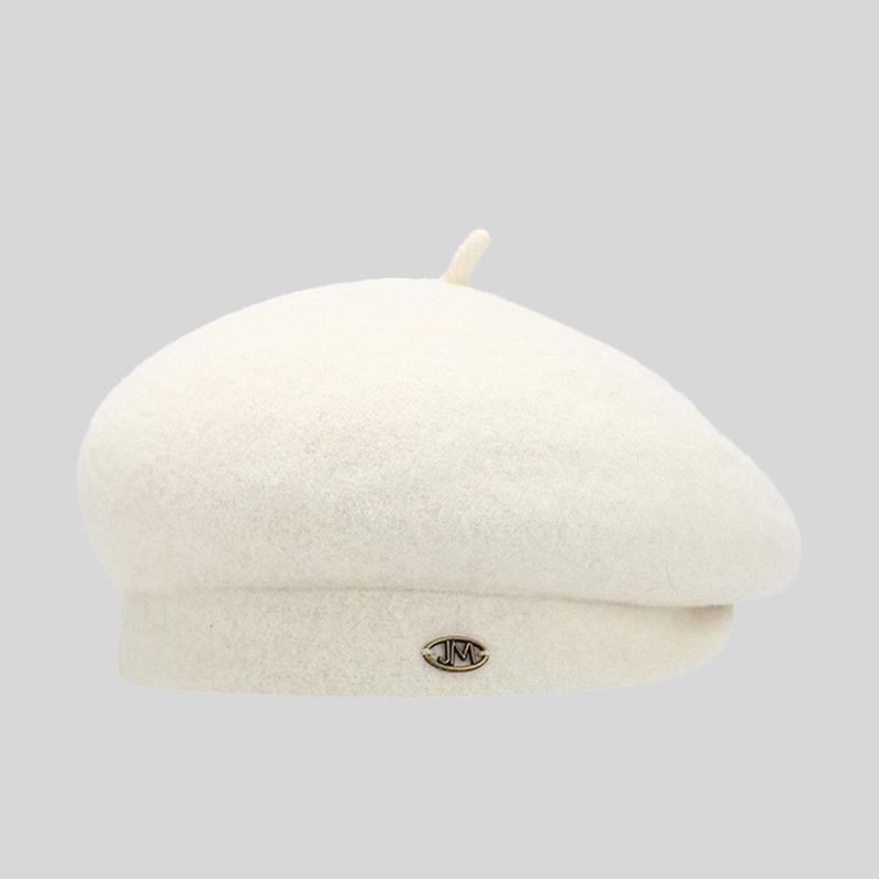 Young Ladies Casual Autumn Winter Stylish Solid Wool Berets Cap Warm Women's Beret for Daily Use