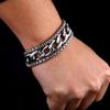 Lion head animal bracelet for men stainless steel braided chain wristband bracelet fashion hip hop jewelry