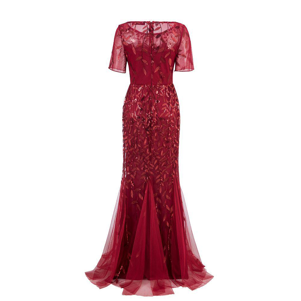 2024 Spring/Summer European-American Slimming Sequin Mesh Fishtail Evening Gown for Women
