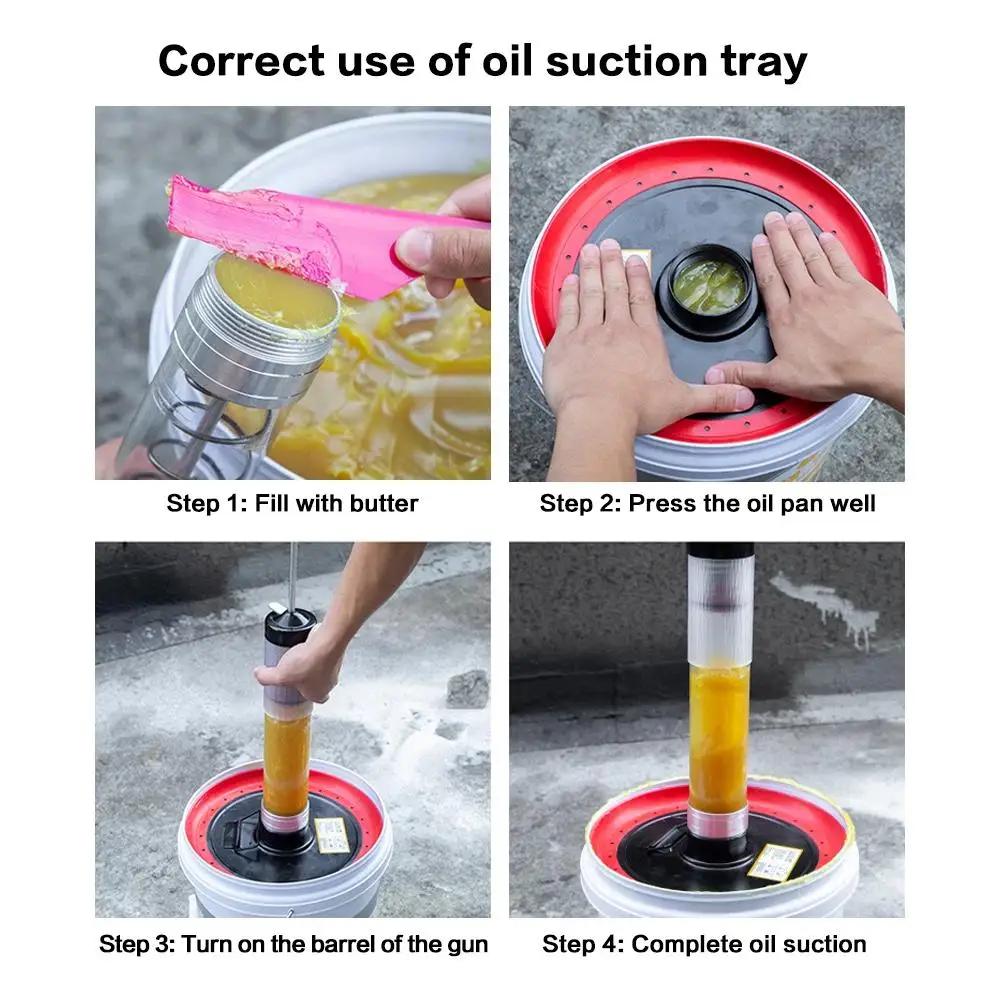 Universal Grease Suction Plate Butter Gun Oil Pan Leakproof Lubricant Suction Cup Car Repair Maintenance Tools Auto Accessories