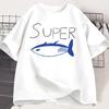 2026 New Kpop Korean Jin Super Tuna Fish Tshirts Fashion Vintage Short Sleeve Tshirt Unisex Wounisex Clothing Cot