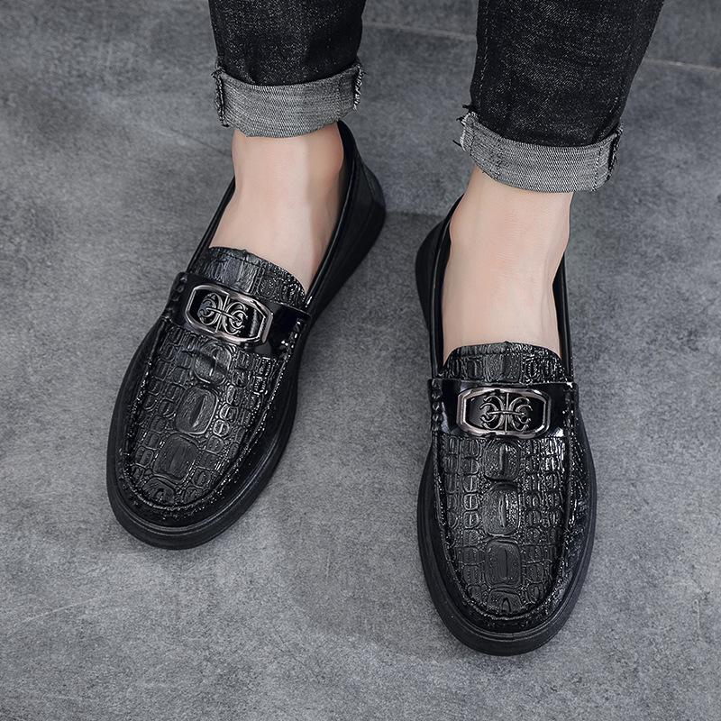 2025 spring new low-top loafers men's business casual shoes Doudou shoes foot cover versatile leather shoes men