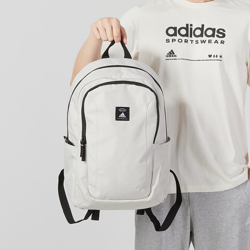 New Adidas Polyester Laptop Bag Backpack Regular Unisex White IA5293
