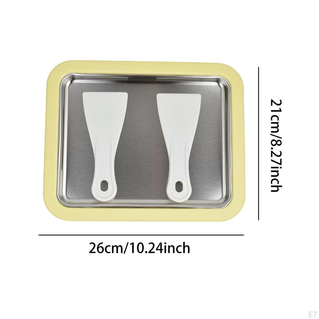 1 Piece Frozen Yogurt Maker Pan Stainless Steel Ice Cream Multifunctional Use Suitable