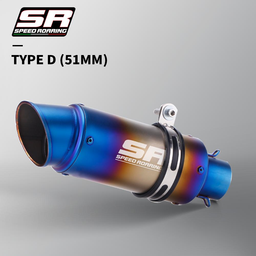 51mm Motorcycle Universal Exhaust Pipe with Db Killer Muffler GP Project for Z900 Z1000 CBR600 S1000RR MT07