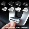 Heiß W221 2025 Für Mercedes-Benz Für AMG Logo Lenkradaufkleber Autoemblem Abdeckung Innenraum Aufkleber Decal Für AMG Mercedes Ben YX4