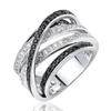 Cao Shi Multi-layered European & American Fashion Wrap Ring with Micro-paved AAA Grade Crystals