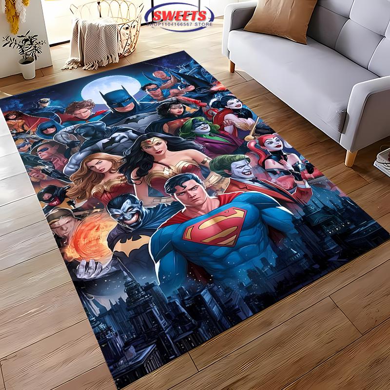Justice League Carpet New Release! Anti-slip Sound Insulation, Rug for Living Room Bedroom Bedside and Office Areas, Durable Mat