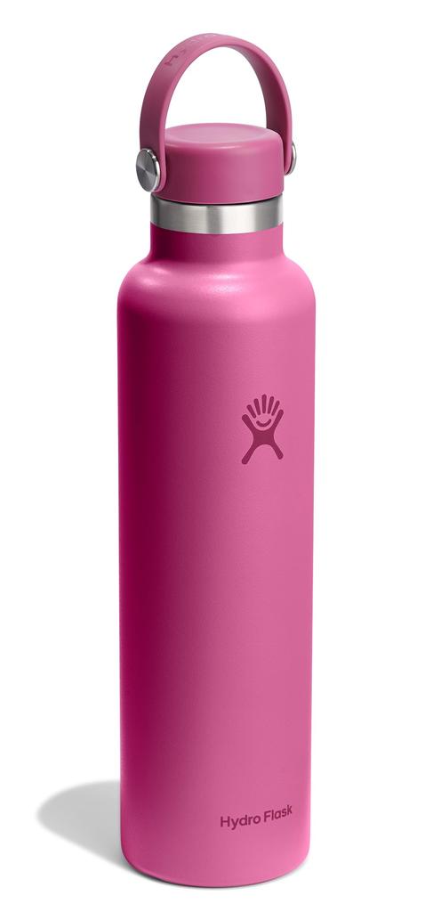 Standard Mouth Stainless Steel Water Bottle, 24oz (709ml), Leaf Design, Insulated (Official Japanese Product)