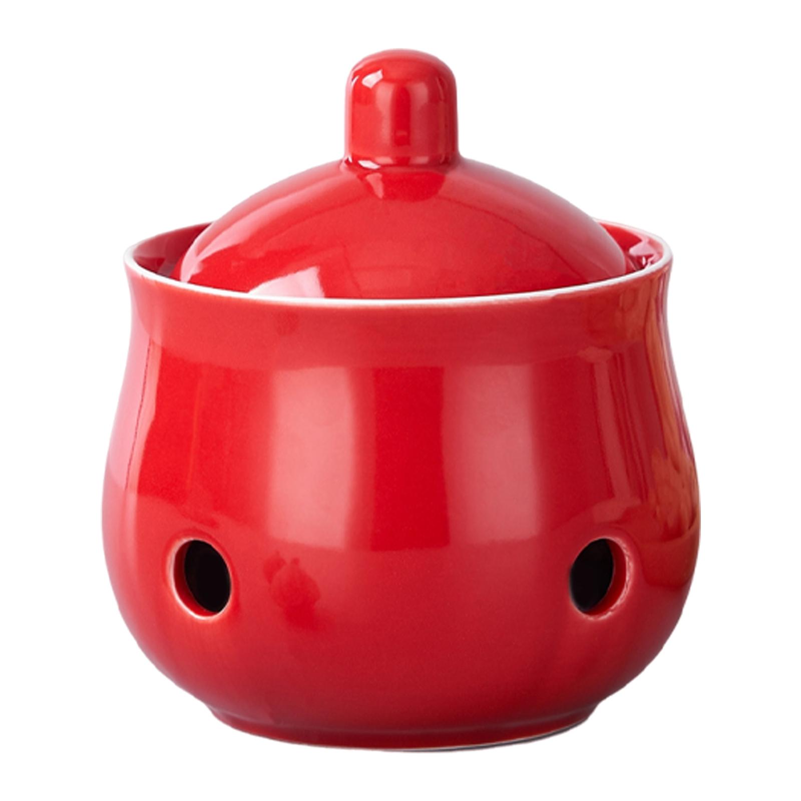 

Ceramic Garlic Keeper That Keeps Garlic Cloves Fresh. Ginger Saver for The красный