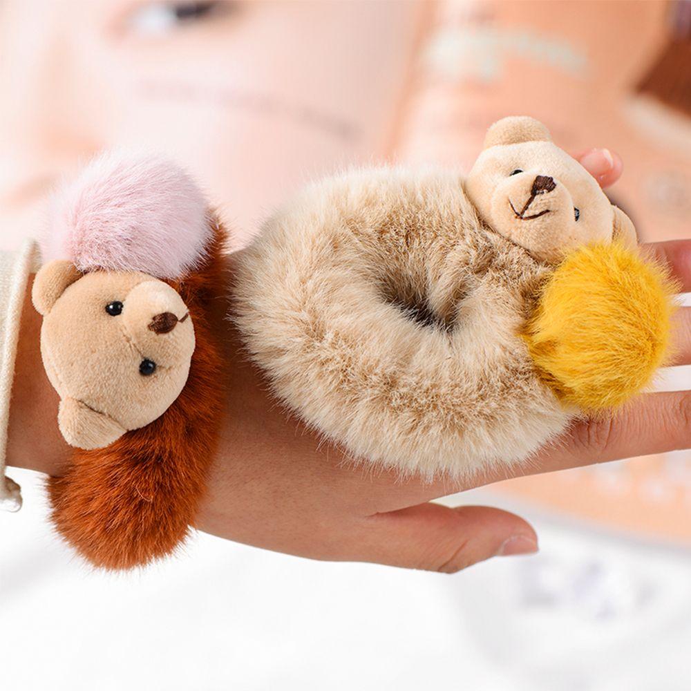 Tie Fashion Elastic Plush Bear Lovely Cute Hair Accessories Hair Rope Rubber Bands Ponytail Holder