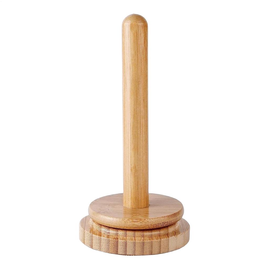Handmade Wooden Yarn Holder Rotating Ball Thread Stand with Storage Base Desk Organizer for Knitting Crochet