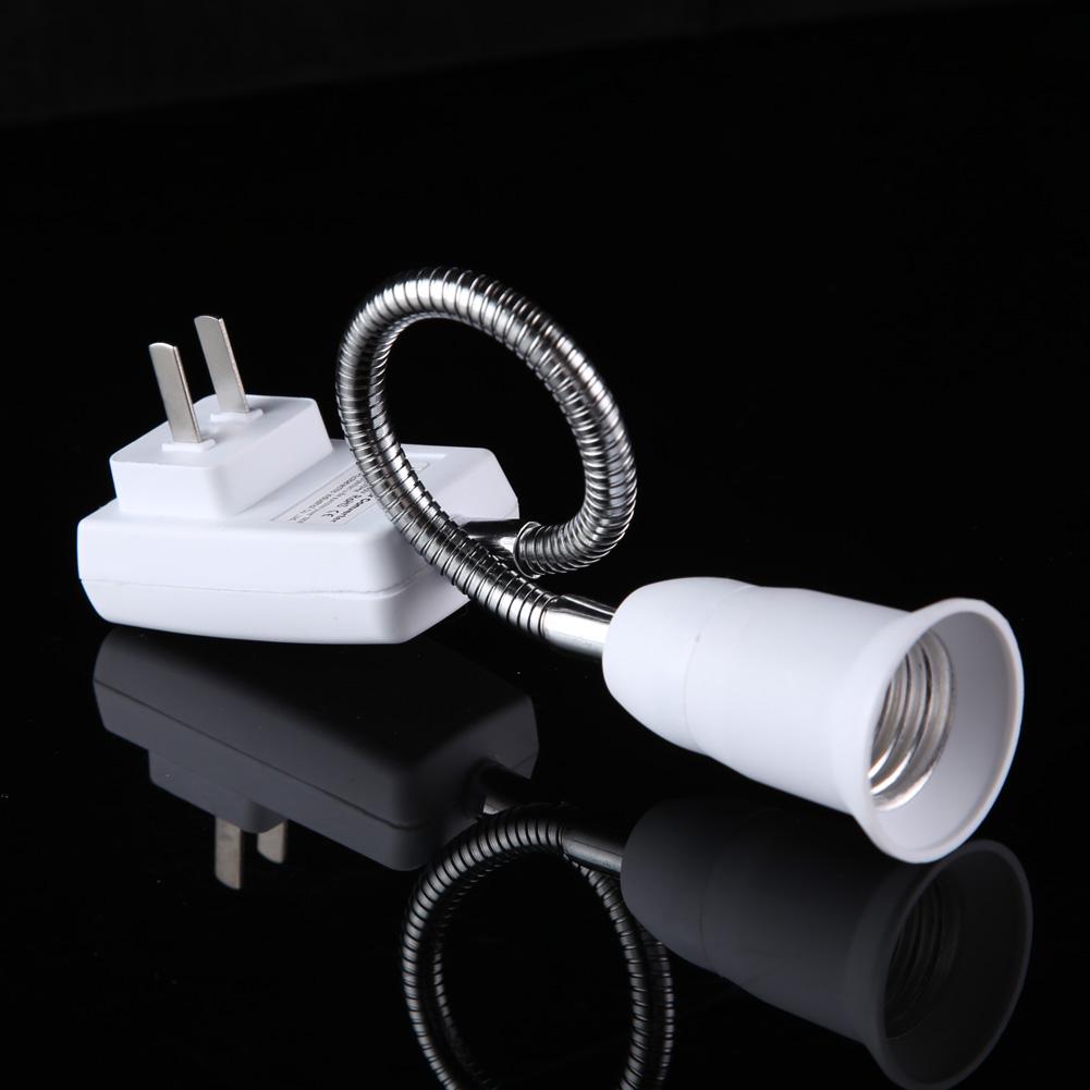 E27 Lamp Bulb Holder Socket Base Adapter Flexible Extension Holder with On/Off Switch Lighting Accessories White