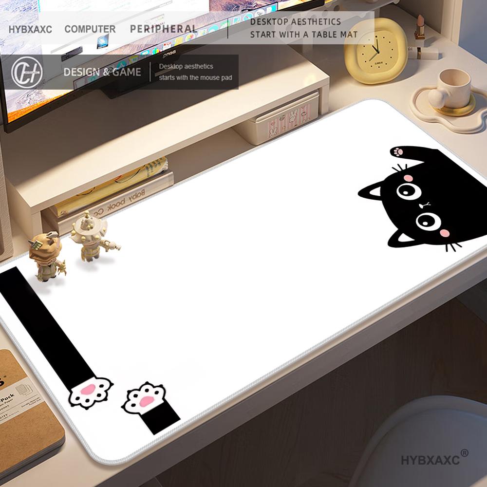 HYBXAXC Office Game Cute cat Mouse Pad Large Square Computer Table Mats Rubber Anti-slip Mousepads Small Decor Desk Pads playmat
