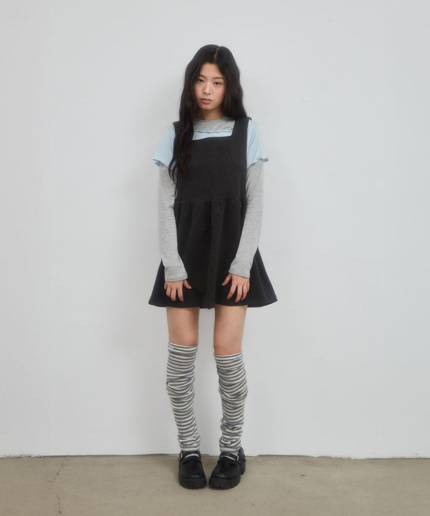 Leteoli Square Neck Sleeveless Dress_Charcoal