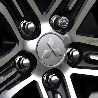 Original 4 Stück 60MM Radnabenkappen Logo Nabenkappen Abzeichen Emblem Für Ralliart Pajero EX Lancer Outlander Competition