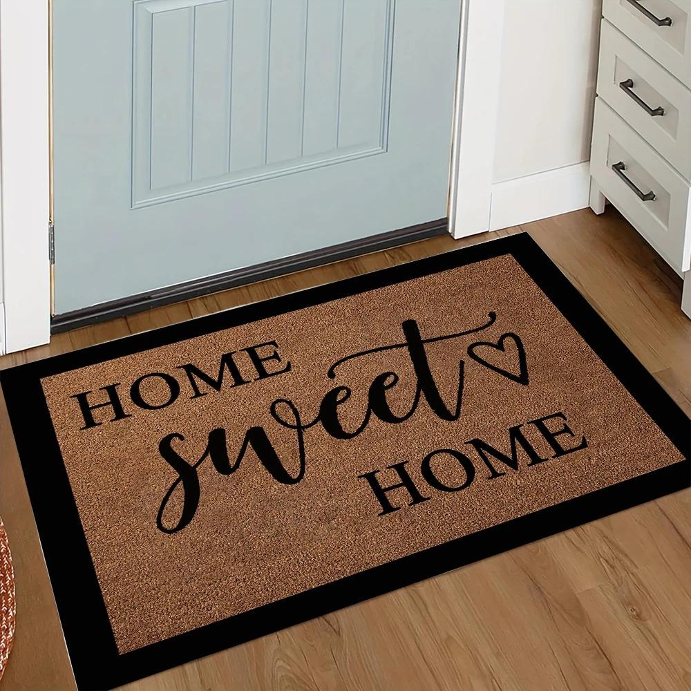 Felpudo de Bienvenida Retro VIKAMA, Felpudo de Entrada Antideslizante y Resistente a la Suciedad, Alfombra para Interiores de Cocina y Dormitorio, Decoración del Hogar