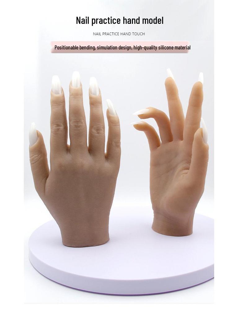 Bendable Silicone Nail Art Practice Hand