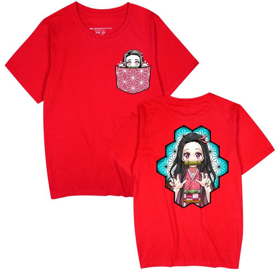 Japan cartoon comics Demon Slayer anime print short-sleeved T-shirt for men and women casual sportswear 0045