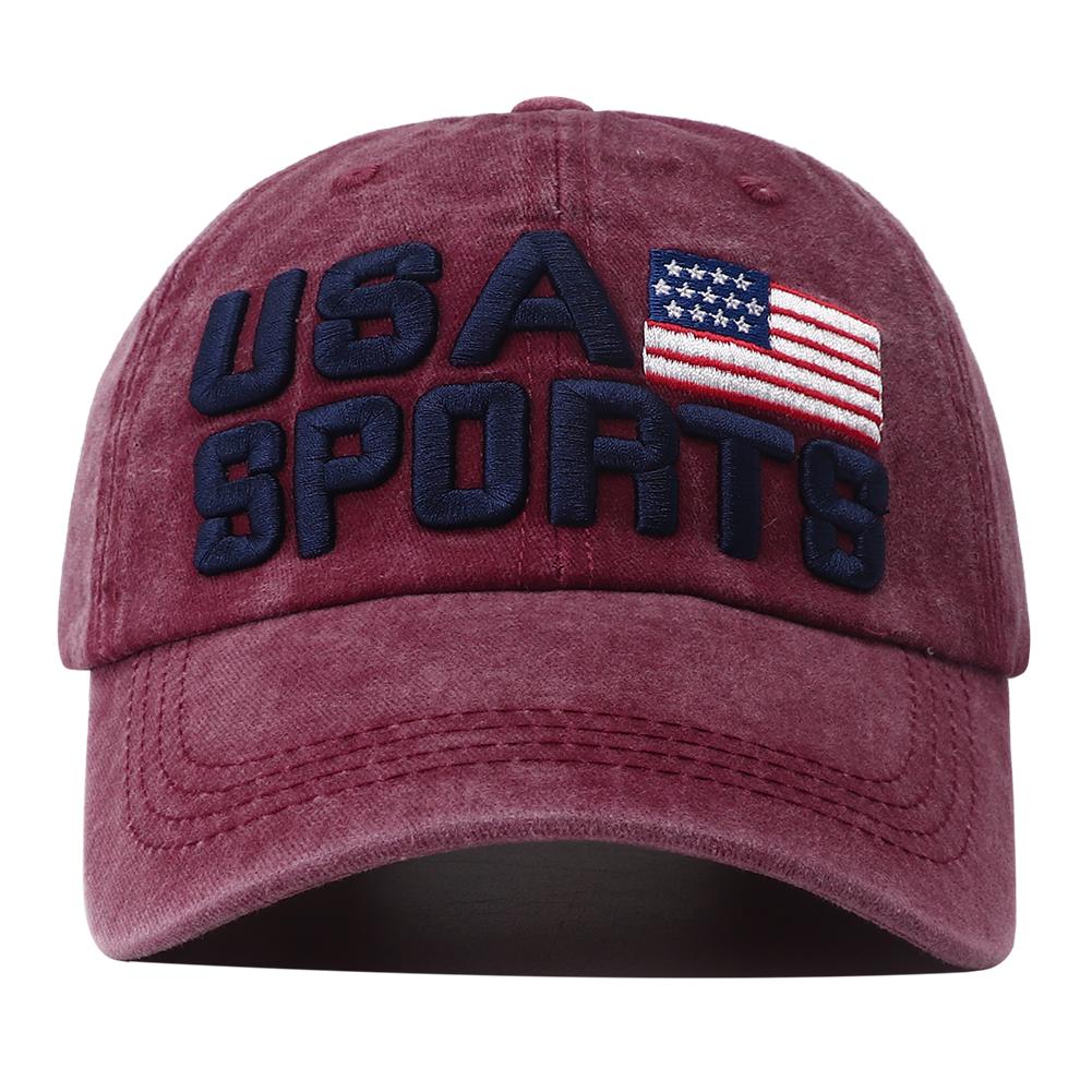 New Unisex Hip-hop American Flag Embroidery Baseball Hats for Women Men Fashion Adjustable Peaked Caps Outdoor Sunscreen Hat
