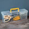 Portable Transparent Hardware Tool Box Multifuntional Empty Toolbox Plastic Parts Box Tool Organizer Household Tool Storage Box