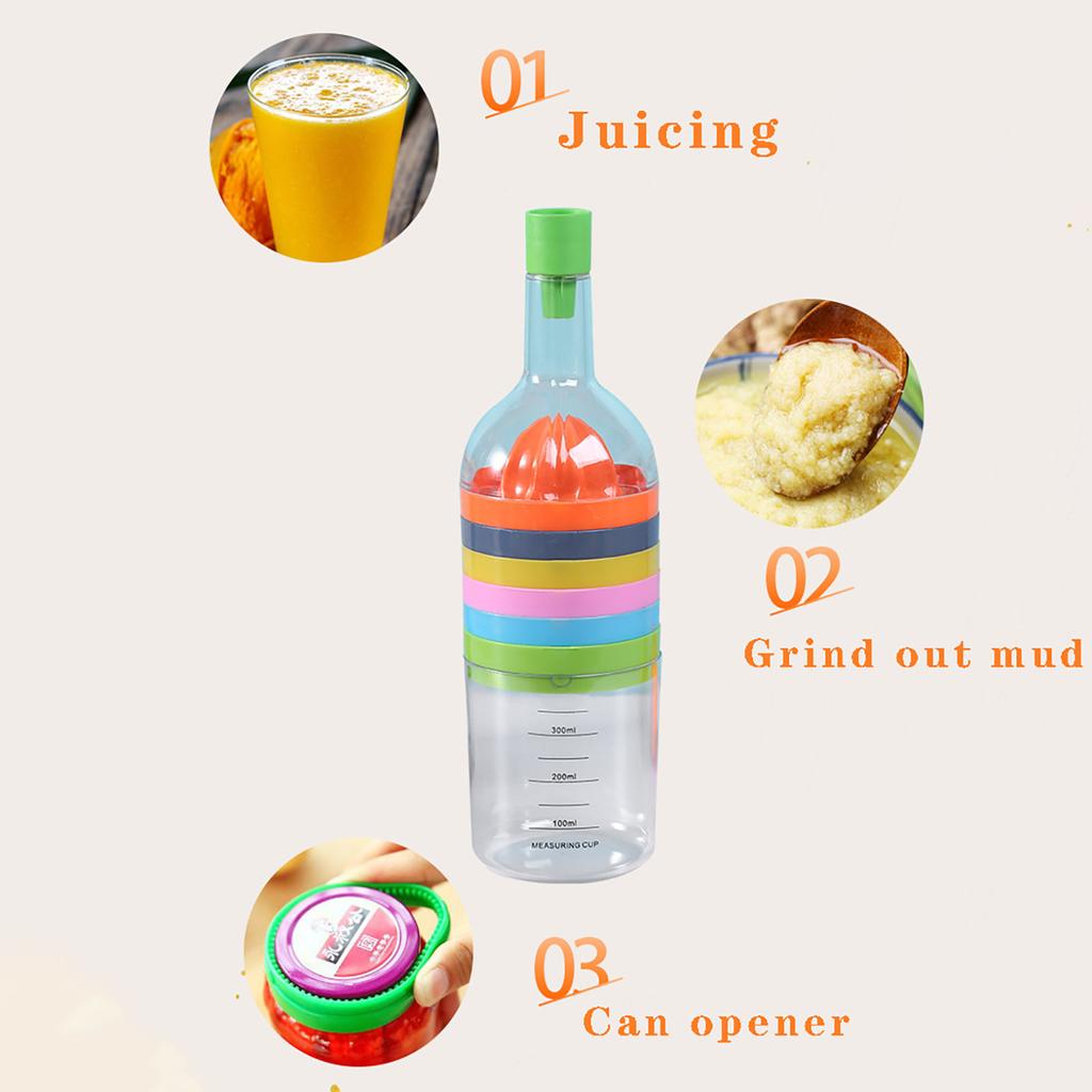 8-In-1 Kitchen Tool Bottle Funnel Lemon Squeezer Grater Eggs Masher Cheese Grater Eggs Seperator Measuring Cup Can Opener