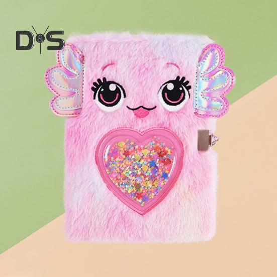 Fuzzy Plush Fox Notebook - A5 160 Page Lined Journal For Kids Writing & Drawing