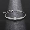 Huitan Fashion Luxury Bracelets for Women Wedding Ceremony Accessories with Brilliant Cubic Zirconia Gorgeous Jewelry for Female