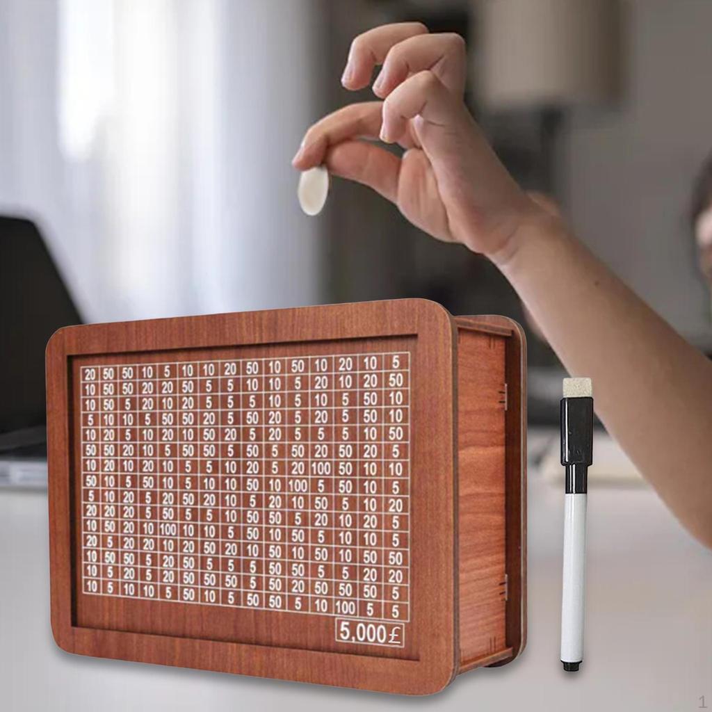 Retro Money Box Saver with Counter Crafts Storage Case Counting Target Piggy Bank for