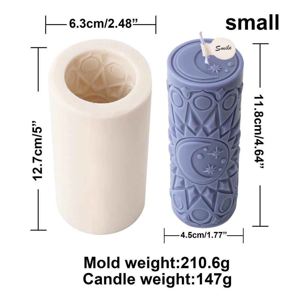 

Classic Pillar Flower Pattern Silicone candle mold Cylinder Candle Mold Relief Flower Cake Resin Mold Epoxy Resin Wedding Mould