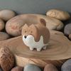 Kleine Holz-Hundefigur, Handgeschnitzte Welpenfigur, Rustikale Sammler-Tierstatue für Heim-Schreibtischdekoration, Geschenke für Hundeliebhaber
