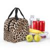 Borse Termiche Pranzo con Stampa Leopardo per Donne Pelle Animale Riutilizzabile Cooler Termico Cibo Pranzo Scatola Pranzo Lavoro Scuola Viaggio